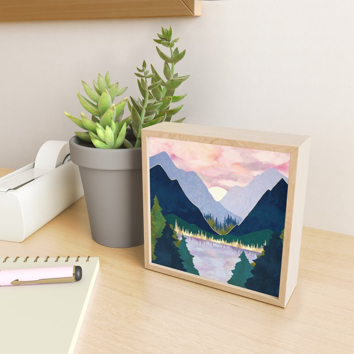 Winter Mountain Lake Mini Art Print Gallery Image 2