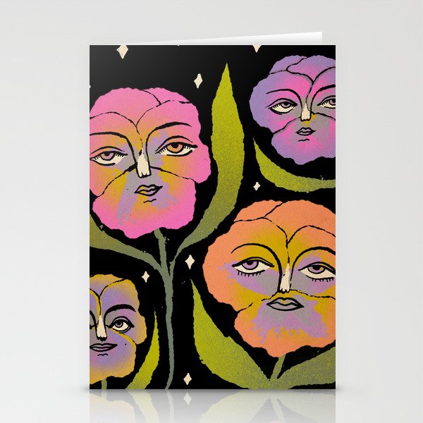 Night Pansy Stationery Card Gallery Image 2