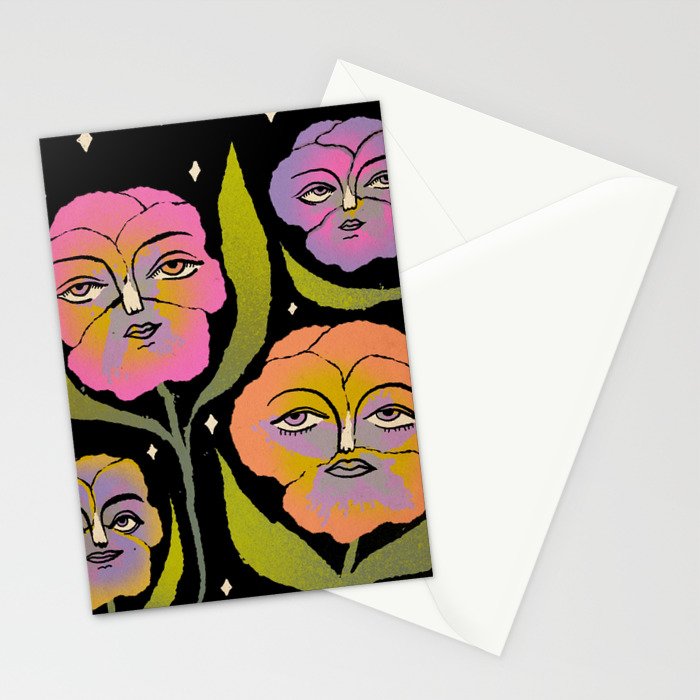 Night Pansy Stationery Card Gallery Image 2