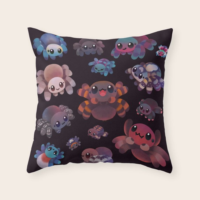 Tarantulas - dark Throw Pillow Gallery Image 6