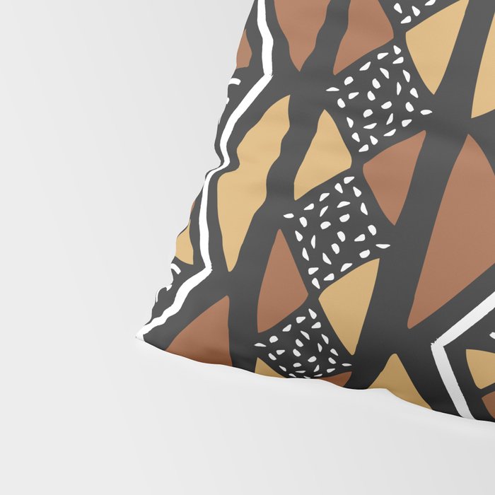 African mud cloth Mali Pillow Sham Gallery Image 4