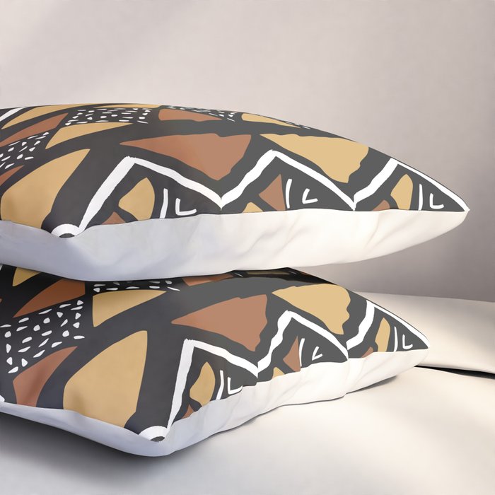 African mud cloth Mali Pillow Sham Gallery Image 3