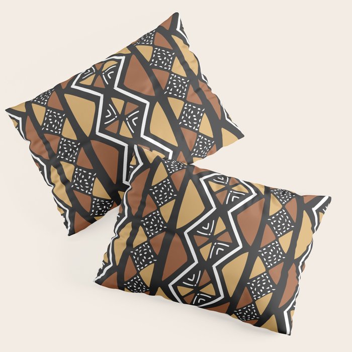 African mud cloth Mali Pillow Sham Gallery Image 1