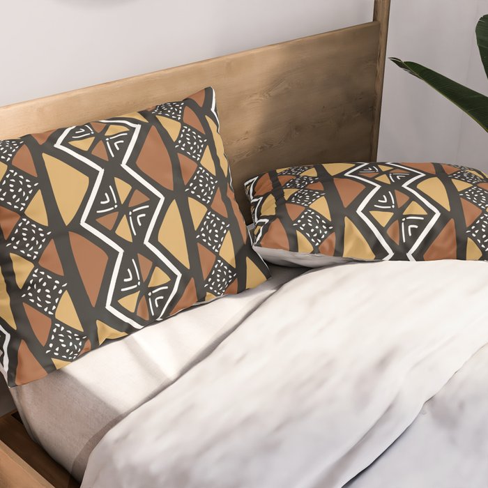 African mud cloth Mali Pillow Sham Gallery Image 2