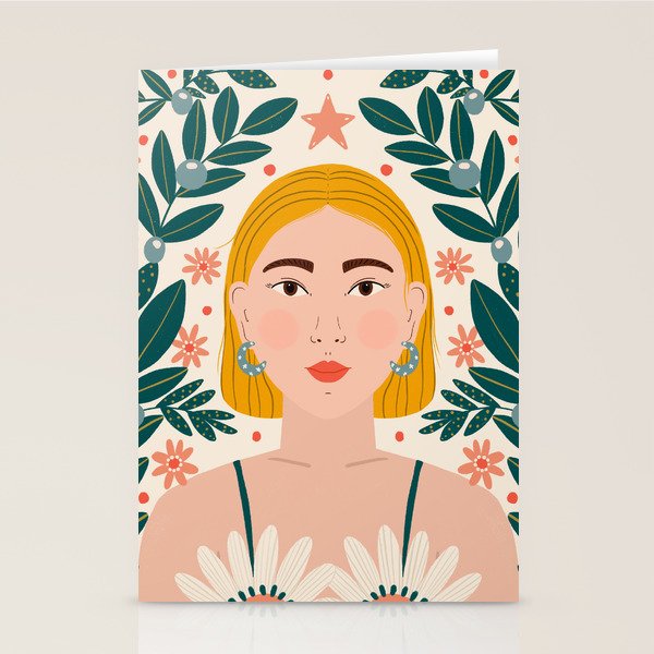 Pretty Woman Portrait Stationery Card Gallery Image 2