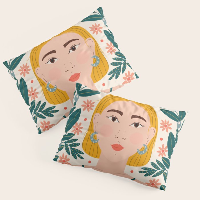 Pretty Woman Portrait Pillow Sham Gallery Image 3