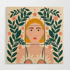 Pretty Woman Portrait Wood Wall Art Gallery Image 1