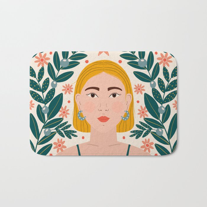 Pretty Woman Portrait Bath Mat Gallery Image 1
