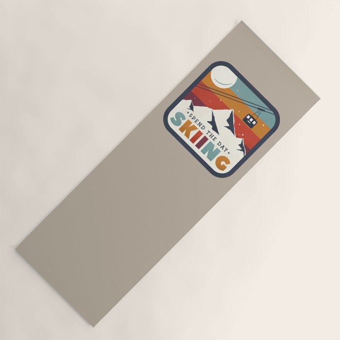 Spend The Day Skiing-Ski Badge Yoga Mat Gallery Image 1