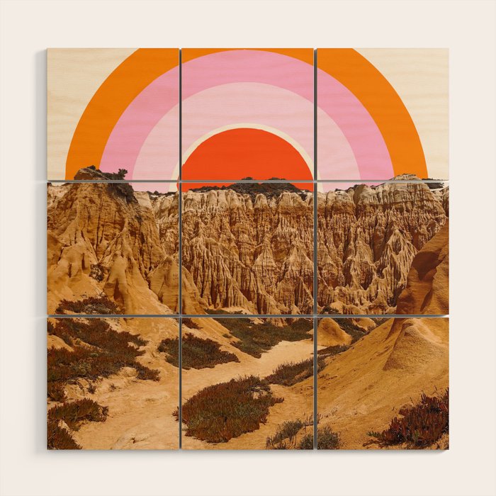 Alentejo Rainbow Wood Wall Art Gallery Image 1