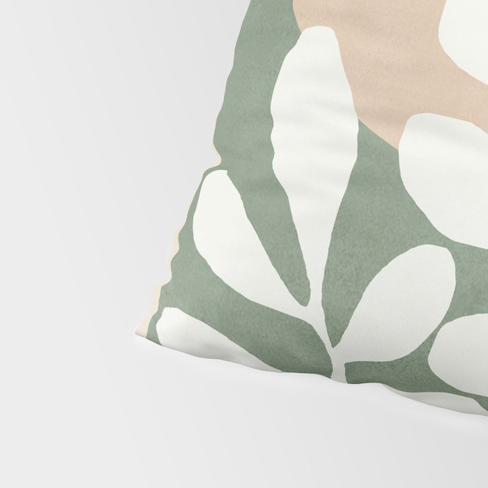 Minimal Abstract Leaves 02 Pillow Sham Gallery Image 4