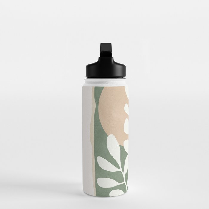 Minimal Abstract Leaves 02 Water Bottle Gallery Image 3