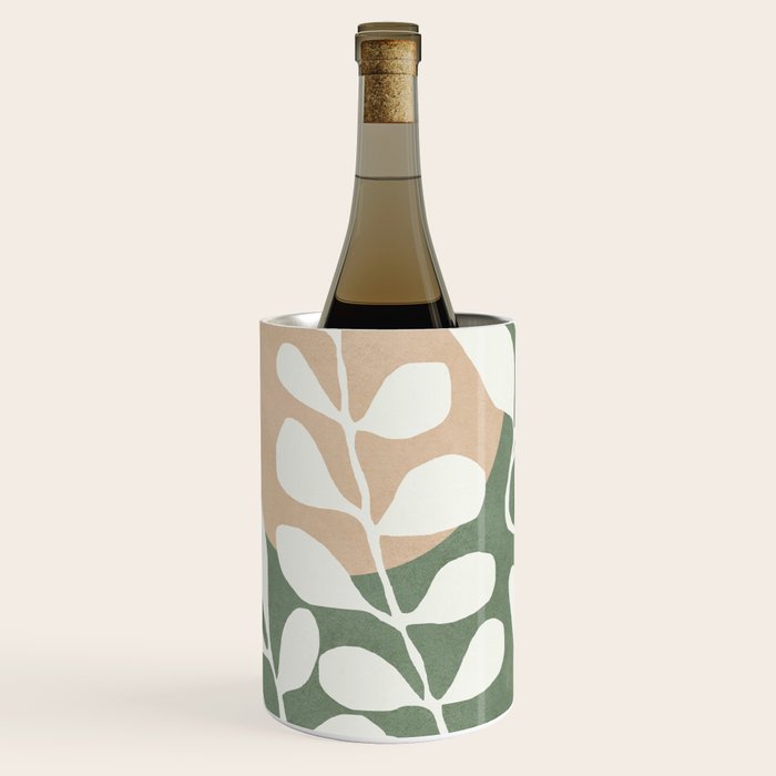 Minimal Abstract Leaves 02 Wine Chiller Gallery Image 1