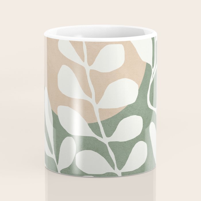 Minimal Abstract Leaves 02 Coffee Mug Gallery Image 4