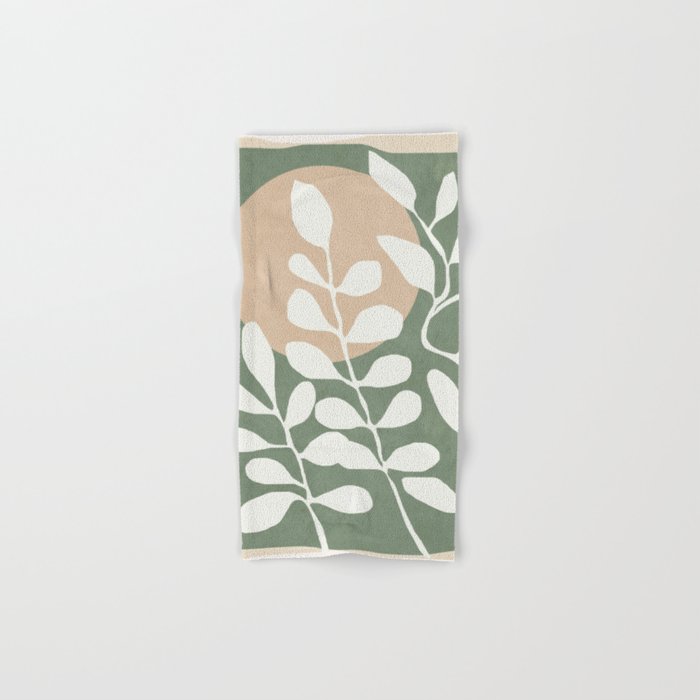 Minimal Abstract Leaves 02 Bath Towel Gallery Image 1