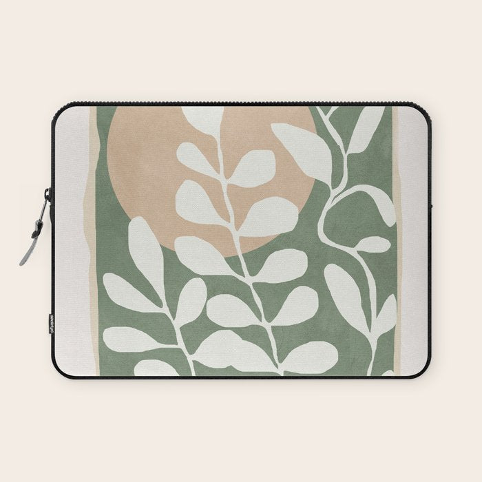 Minimal Abstract Leaves 02 Laptop Sleeve Gallery Image 1