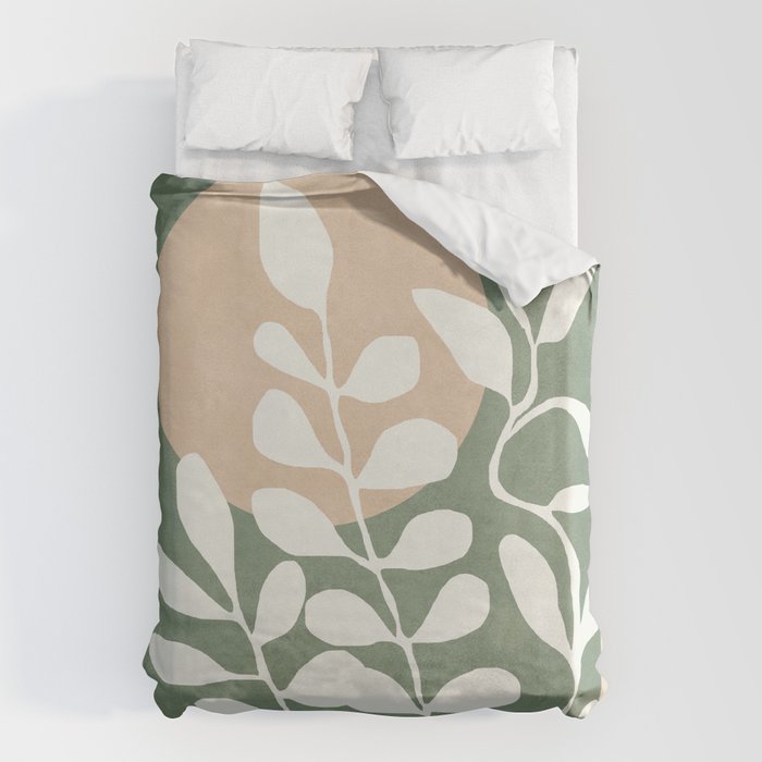 Minimal Abstract Leaves 02 Duvet Cover Gallery Image 6