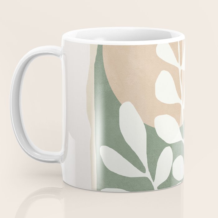 Minimal Abstract Leaves 02 Coffee Mug Gallery Image 3