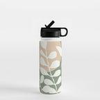 Minimal Abstract Leaves 02 Water Bottle Gallery Image 1