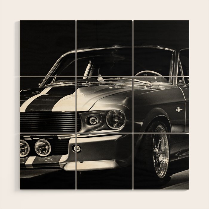 1967 Mustang Shelby GT 500 Wood Wall Art