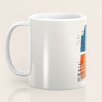 Burnt Orange Jewel Teal Blue Mid Century Modern Funky Colorful Shapes Patterns by Ejaaz Haniff Coffee Mug Gallery Image 3