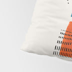 Burnt Orange Jewel Teal Blue Mid Century Modern Funky Colorful Shapes Patterns by Ejaaz Haniff Pillow Sham Gallery Image 4