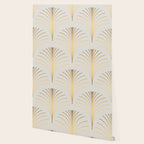 Golden Fan Leaf Art Deco Wallpaper Gallery Image 2