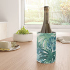 Tropical Palms, Green and Blue, Abstract Wine Chiller Gallery Image 4