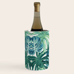 Tropical Palms, Green and Blue, Abstract Wine Chiller Gallery Image 3