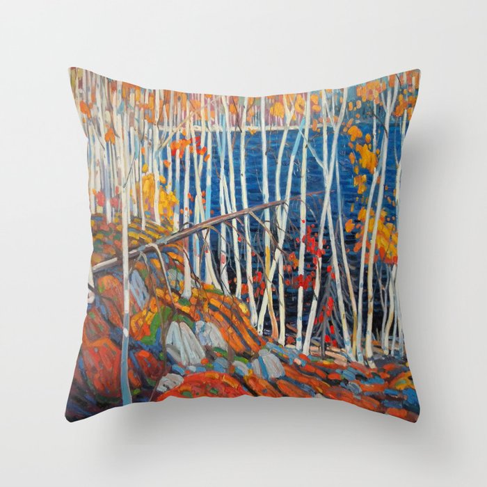 In The Northland (Group Of Seven) by Tom Thomson Canadian Landscape Art Throw Pillow Gallery Image 6