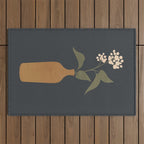 Minimal Abstract Art Vase Flower 10 Outdoor Rug Gallery Image 1