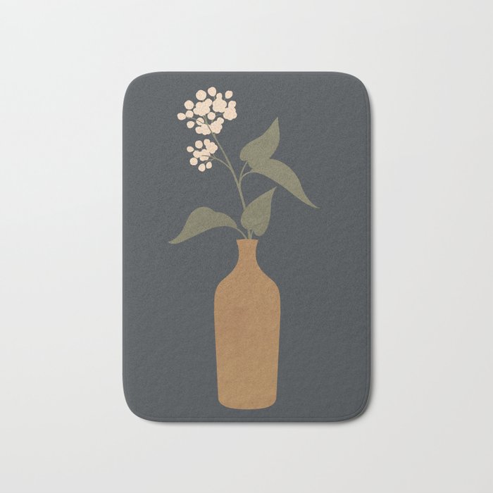Minimal Abstract Art Vase Flower 10 Bath Mat Gallery Image 1