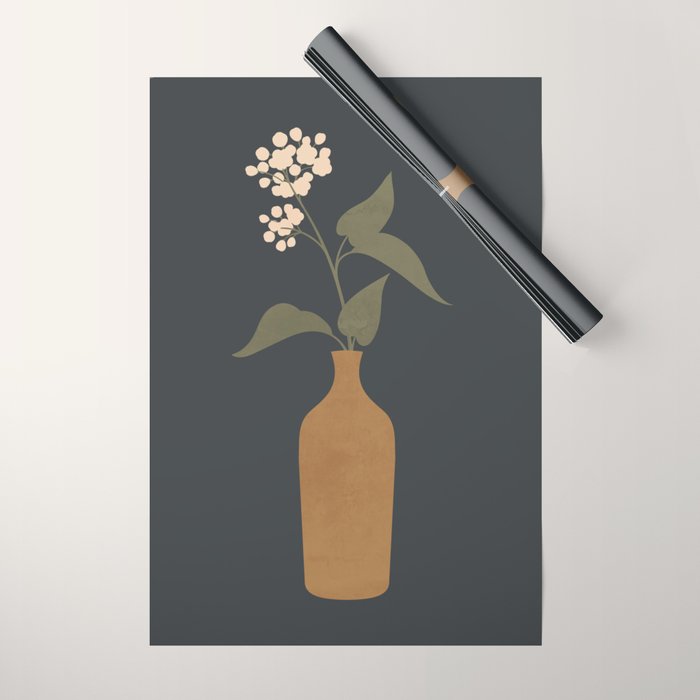 Minimal Abstract Art Vase Flower 10 Wrapping Paper Gallery Image 1