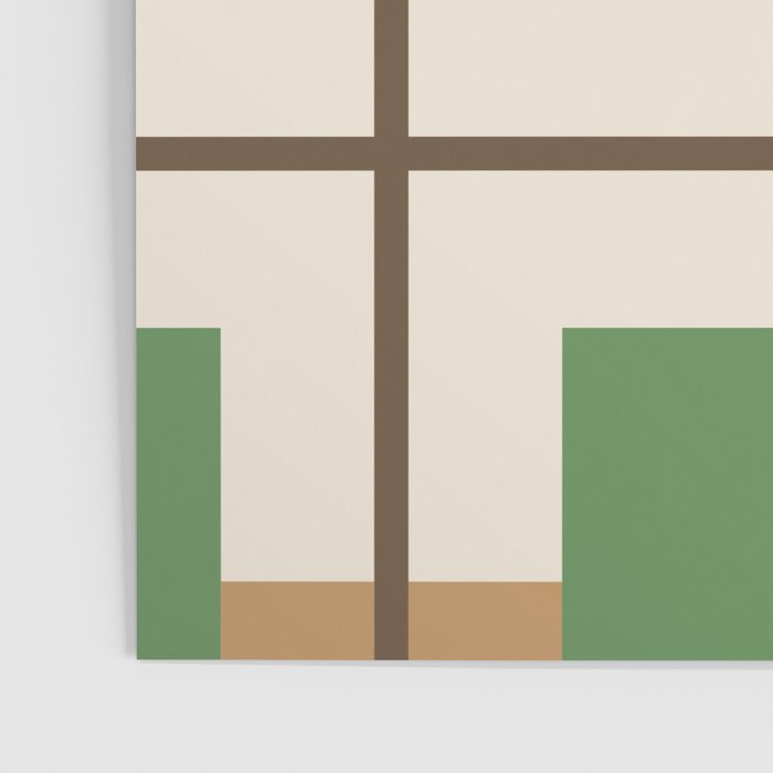 Retro Geometric Plaid Green Camel Poster Gallery Image 3
