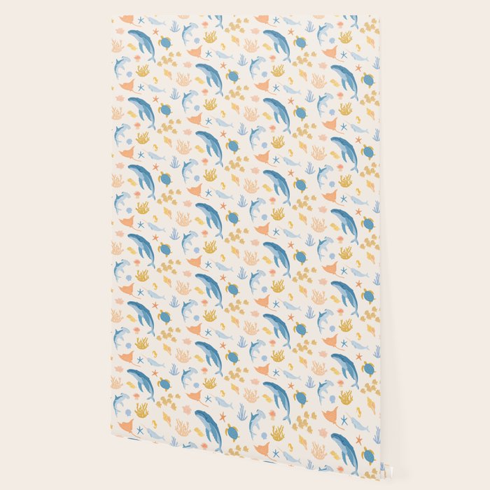 Sea Animals Pattern Wallpaper Gallery Image 2