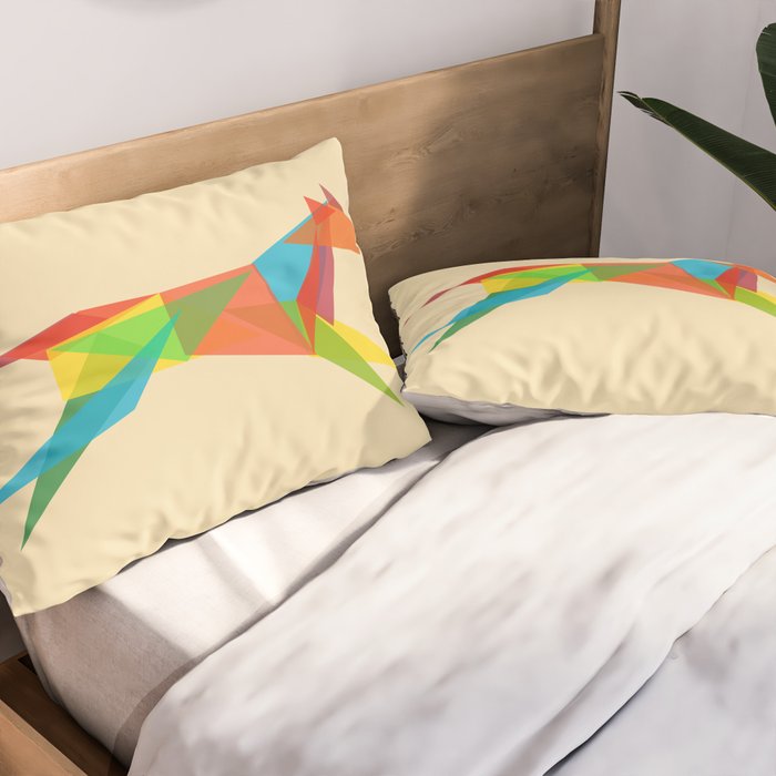 Fractal Geometric Dog Pillow Sham Gallery Image 2