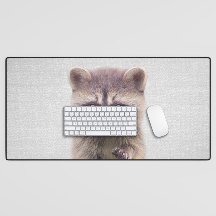 Raccoon - Colorful Desk Mat Gallery Image 1