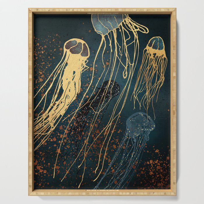 Metallic Jellyfish Serving Tray Gallery Image 1