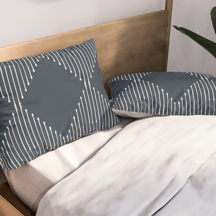 Geo (Annapolis Blue) Pillow Sham Gallery Image 2