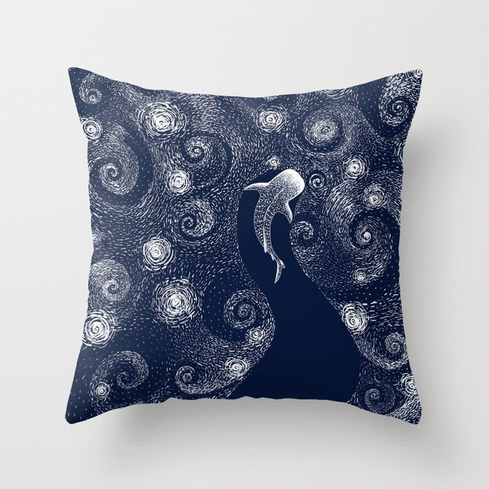 Star eater in Van Gogh style Throw Pillow Gallery Image 1