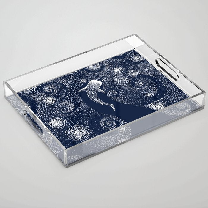 Star eater in Van Gogh style Acrylic Tray Gallery Image 1