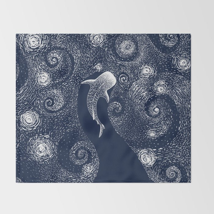 Star eater in Van Gogh style Throw Blanket Gallery Image 2
