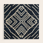 Beni in Navy Wood Wall Art Gallery Image 1