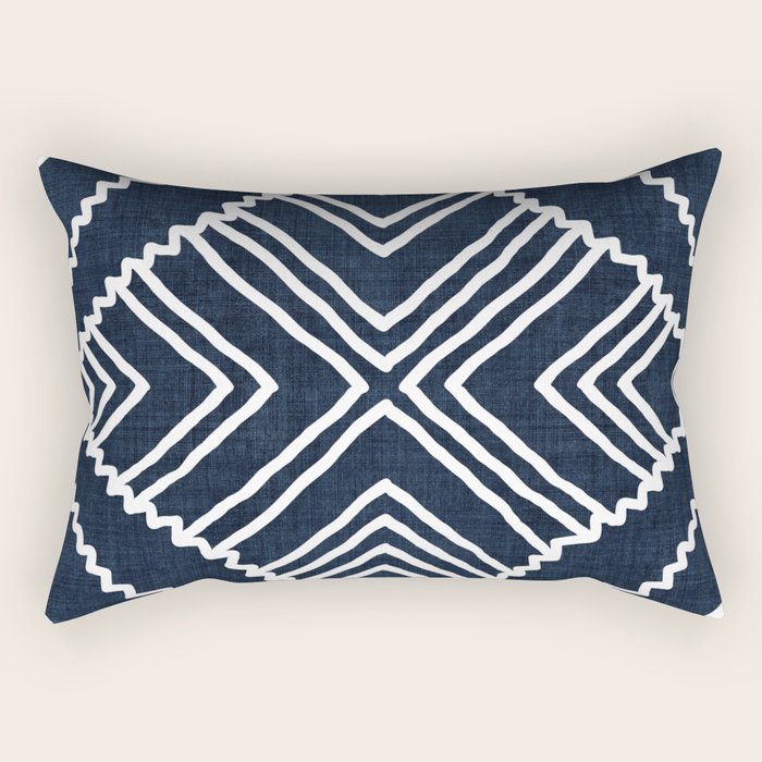 Beni in Navy Rectangular Pillow Gallery Image 1