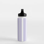 Classic Stripes XXVIII - Lilac Purple Water Bottle Gallery Image 3