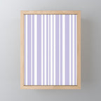 Classic Stripes XXVIII - Lilac Purple Mini Art Print Gallery Image 1