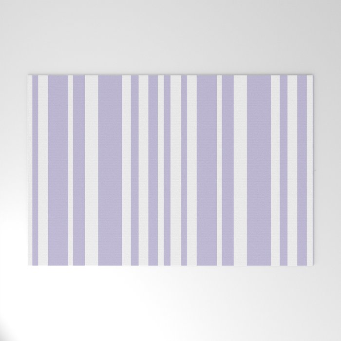 Classic Stripes XXVIII - Lilac Purple Welcome Mat Gallery Image 1