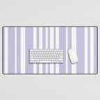 Classic Stripes XXVIII - Lilac Purple Desk Mat Gallery Image 1