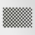 Checkerboard Black and White Big Rug Gallery Image 2