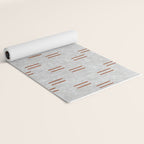 double dash - rust on greige Yoga Mat Gallery Image 2